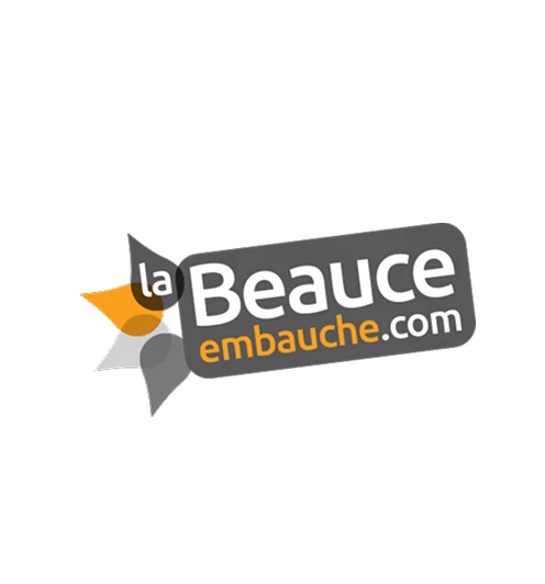 Logo laBeauceembauche.com gris et orange