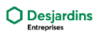 Logo vert Desjardins sur fond blanc
