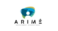 Logo ARIME avec symbole abstrait coloré