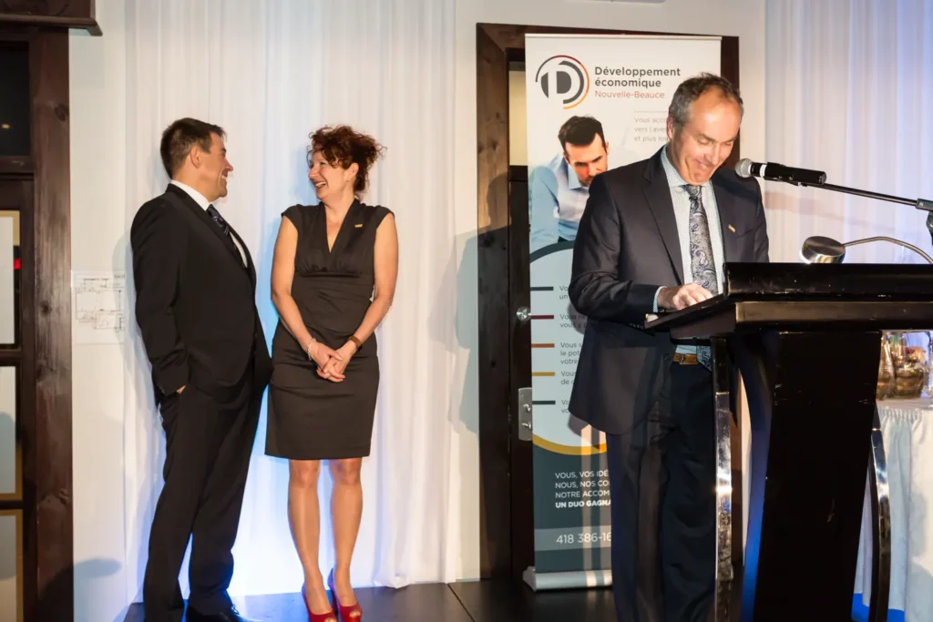 Discours lors d’un événement économique en Beauce