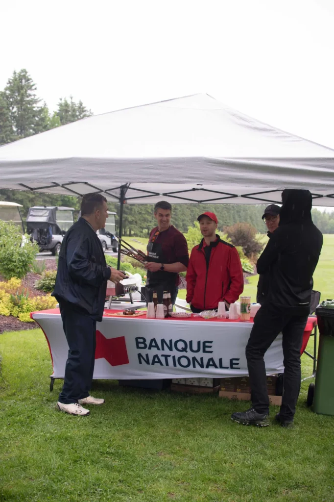 Stand Banque Nationale lors d’un événement golfique