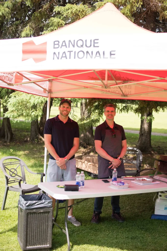 Stand Banque Nationale lors d’un événement extérieur