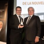 M. André Bonneville (président DENB) et M. Michel Lehoux (récipiendaire)
