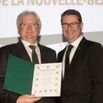 M. Michel Lehoux (récipiendaire) et M. André Bonneville (président DENB)